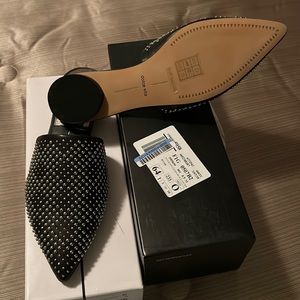 Dolce Vita, beautifully jewel studded leather slides brand new , never worn.